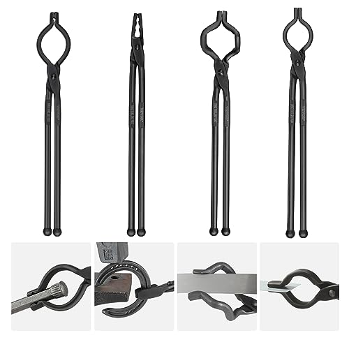 VEVOR Schmiedezange-Set, V-Bit, Wolf, ZV, Greifzange 4 Stk. Kohlenstoffstahl Schmiedezange, 465 x 60 x 19 mm / 461 x 68 x 18 mm / 458 x 38 x 19,0 mm / 463 x 78 x 52,3 mm, mit Verlängertem Griff VEVOR Schmiedezange-Set, V-Bit, Wolf, ZV, Greifzange 4 Stk. Kohlenstoffstahl Schmiedezange, 465 x 60 x 19 mm / 461 x 68 x 18 mm / 458 x 38 x 19,0 mm / 463 x 78 x 52,3 mm, mit Verlängertem Griff von VEVOR
