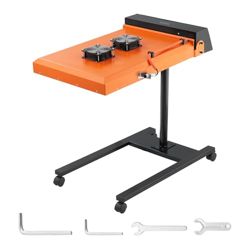 VEVOR Schnelltrockner, 6000 W, 485 x 540 mm, Siebdruck, Siebdrucktrockner mit Sensor, Höhenverstellbar, Doppellüfterkühlung, für T-Shirts von VEVOR