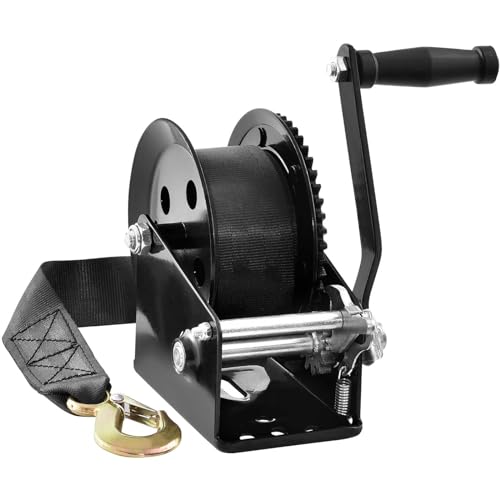 VEVOR Seilwinde 725,7kg Handseilwinde 224x151x177mm Bootswinde 2-Wege-Ratsche/1-Gang Handwinde mit ca. 10m Polyesterband Gurtwinde mit ergonomischen Griff Handseilzug Winde für Fahrzeuge und Boote VEVOR Seilwinde 725,7kg Handseilwinde 224x151x177mm Bootswinde 2-Wege-Ratsche/1-Gang Handwinde mit ca. 10m Polyesterband Gurtwinde mit ergonomischen Griff Handseilzug Winde für Fahrzeuge und Boote von VEVOR