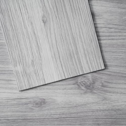 VEVOR Selbstklebende Vinyl-Bodenfliesen, 91,4 x 15,2 cm, 20 Stk., 0,62 mm dick, abziehen und aufkleben, hellgraue Holzmaserung, DIY-Bodenbelag für Küche, Esszimmer, Schlafzimmer und Badezimmer VEVOR Selbstklebende Vinyl-Bodenfliesen, 91,4 x 15,2 cm, 20 Stk., 0,62 mm dick, abziehen und aufkleben, hellgraue Holzmaserung, DIY-Bodenbelag für Küche, Esszimmer, Schlafzimmer und Badezimmer von VEVOR