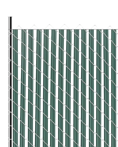 VEVOR Sichtschutzlamellen 1130 mm, einwandige vertikale Lamellen mit Bodenverriegelung für Maschendrahtzäune, hochdichte HDPE-Maschendrahtlamellen, ideal für Garten, Bauernhof, Sportplatz (grün) von VEVOR