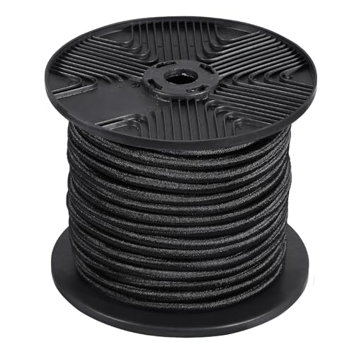 VEVOR Spanngummi φ 6 mm x 36 m, Spannseil, strapazierfähiges Gepäckgummi, 100% dehnbares elastisches Expanderseil, Expander, Spanngummi für Fracht, Planen, Camping, Kajakdeck und Basteln, schwarz VEVOR Spanngummi φ 6 mm x 36 m, Spannseil, strapazierfähiges Gepäckgummi, 100% dehnbares elastisches Expanderseil, Expander, Spanngummi für Fracht, Planen, Camping, Kajakdeck und Basteln, schwarz von VEVOR