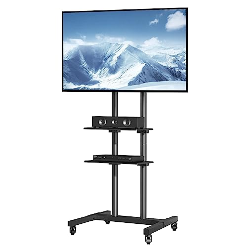 VEVOR TV Ständer mit Rollen Universal 1510-1696 mm Höhenverstellbar, 100 x 100 mm, 400 x 600 mmm 59,8 kg Belastbar Bodenständer Standfuß Mobil Wagen Fernsehständer, Stabile Halterung Fernsehtisch VEVOR TV Ständer mit Rollen Universal 1510-1696 mm Höhenverstellbar, 100 x 100 mm, 400 x 600 mmm 59,8 kg Belastbar Bodenständer Standfuß Mobil Wagen Fernsehständer, Stabile Halterung Fernsehtisch von VEVOR