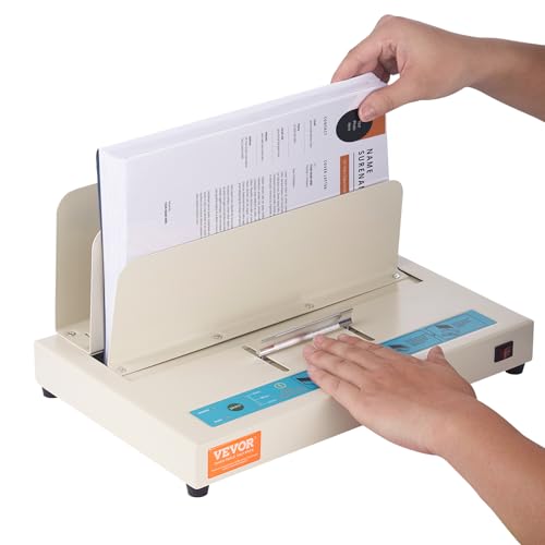 VEVOR Thermobindegerät, Buchbindegerät mit 500 Blatt Kapazität, Thermo-Buchbinder 50 mm Bindestärke für A3 (kurze Kante)/A4/A5-Dokumente mit optischer Infrarot-Erkennung von VEVOR