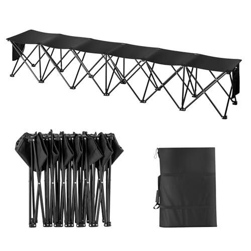 VEVOR Tragbare Klappbank, 6 Sitze, Faltbare Seitenbank, Outdoor-Campingbankstühle mit Tragetasche, Mannschaftssport-Seitenbank für Fußball, Camping, Angeln usw. Gartenbank 2410 x 450 x 450 mm VEVOR Tragbare Klappbank, 6 Sitze, Faltbare Seitenbank, Outdoor-Campingbankstühle mit Tragetasche, Mannschaftssport-Seitenbank für Fußball, Camping, Angeln usw. Gartenbank 2410 x 450 x 450 mm von VEVOR