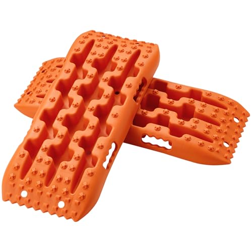 VEVOR Traktionsbretter Traktionsmatte 10 t, Traktionsband für Geländefahrzeuge/Autos/SUVs/Wohnwagen, Paar Reifen-Traktionsmatten auf Schnee, Sand, Schlamm, Aufbewahrungstasche, kurz, orange VEVOR Traktionsbretter Traktionsmatte 10 t, Traktionsband für Geländefahrzeuge/Autos/SUVs/Wohnwagen, Paar Reifen-Traktionsmatten auf Schnee, Sand, Schlamm, Aufbewahrungstasche, kurz, orange von VEVOR