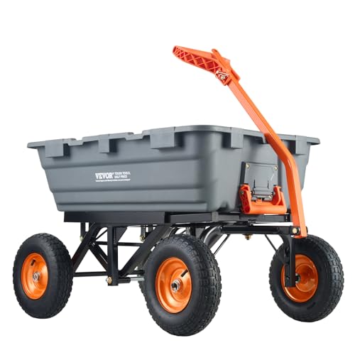 VEVOR Transportwagen, Gartenkarre mit leicht zu montierendem Stahlrahmen, Gartenwagen mit umwandelbarem 2-in-1-Griff, Mehrzweck-Schubkarre mit 680 Tragfähigekit, ca. 33 cm Reifen VEVOR Transportwagen, Gartenkarre mit leicht zu montierendem Stahlrahmen, Gartenwagen mit umwandelbarem 2-in-1-Griff, Mehrzweck-Schubkarre mit 680 Tragfähigekit, ca. 33 cm Reifen von VEVOR