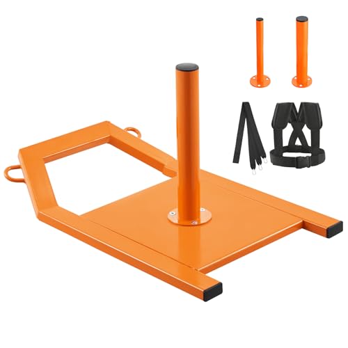 VEVOR Unisex – Erwachsene Krafttraining Zugschlitten Fitness-Schlitten, Orange, 500 x 330 x 300 mm von VEVOR