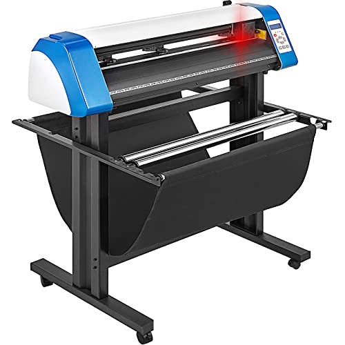 VEVOR Vinyl-Schneidemaschine Plottermaschin, 87 cm Vinyl-Schneider, halbautomatische DIY-Vinyl-Drucker-Schneidemaschine, Manuelles Positionierungs-Schild-Schneiden mit Bodenständer Signmaster Software von VEVOR