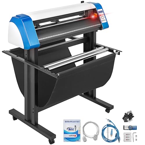 VEVOR Vinyl-Schneidemaschine Plottermaschin, 87 cm Vinyl-Schneider, halbautomatische DIY-Vinyl-Drucker-Schneidemaschine, Manuelles Positionierungs-Schild-Schneiden mit Bodenständer Signmaster Software VEVOR Vinyl-Schneidemaschine Plottermaschin, 87 cm Vinyl-Schneider, halbautomatische DIY-Vinyl-Drucker-Schneidemaschine, Manuelles Positionierungs-Schild-Schneiden mit Bodenständer Signmaster Software von VEVOR