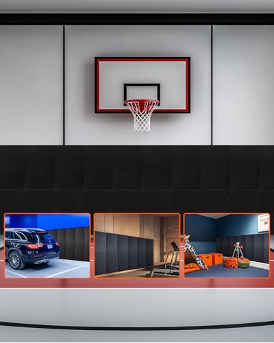 VEVOR Wandpolster für Fitnessstudios (150 x 50 x 5 cm) reißfeste Wandmatte, abnehmbare Schaumstoffpolsterung mit hoher Dichte zur Wandmontage für Basketballplätze, Schutzpolster für Garage Keller von VEVOR