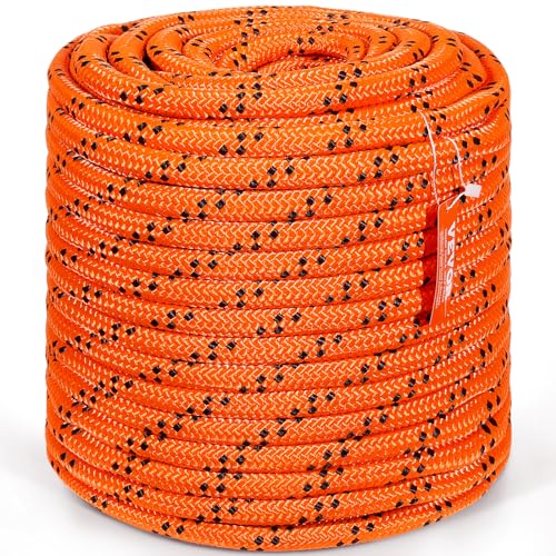 VEVOR doppelt geflochtenes Polyesterseil, 3/4 Zoll x 220 Fuß, 24 Stränge, 20.000 Pfund Bruchfestigkeit, Outdoor-Kletterseil, Baumpflegeseil für Felswanderungen, Camping, Schaukeln, Abseilen, Rettung VEVOR doppelt geflochtenes Polyesterseil, 3/4 Zoll x 220 Fuß, 24 Stränge, 20.000 Pfund Bruchfestigkeit, Outdoor-Kletterseil, Baumpflegeseil für Felswanderungen, Camping, Schaukeln, Abseilen, Rettung von VEVOR