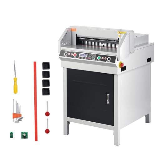 VEVOR elektrischer hydraulischer Papierschneider, Schneidemaschine, Hochleistungs-Papierschneidemaschine mit 40 mm Schnittstärke & 45 cm Schnittbreite & Tastensteuerung, für Schulen, Büros VEVOR elektrischer hydraulischer Papierschneider, Schneidemaschine, Hochleistungs-Papierschneidemaschine mit 40 mm Schnittstärke & 45 cm Schnittbreite & Tastensteuerung, für Schulen, Büros von VEVOR