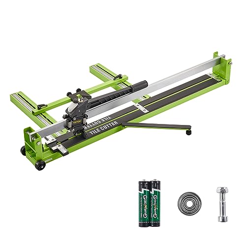 VEVOR Manuelle Fliesenschneidmaschine 1000mm, Fliesen Schneidemaschine Min. Schnittbreite 35mm, Professioneller Fließenschneider Bodenplatte 10cm, Infrarotpostionierung, Bodenfliese, Keramik,16 kg von VEVOR