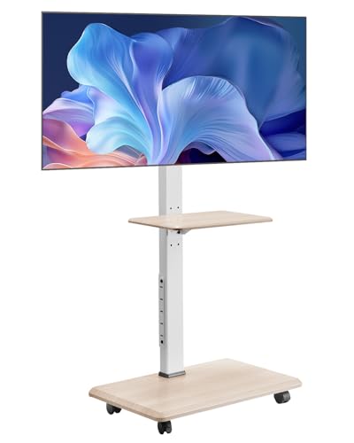 VEVOR rollbarer TV-Ständer Fernsehständer für 812,8-1778 mm TVs bis zu 40 kg, 25° Links-Rechts-Drehung & höhenverstellbare TV-Halterung mit Ablage für Schlafzimmer Wohnzimmer (max. 600 x 400 mm) VEVOR rollbarer TV-Ständer Fernsehständer für 812,8-1778 mm TVs bis zu 40 kg, 25° Links-Rechts-Drehung & höhenverstellbare TV-Halterung mit Ablage für Schlafzimmer Wohnzimmer (max. 600 x 400 mm) von VEVOR
