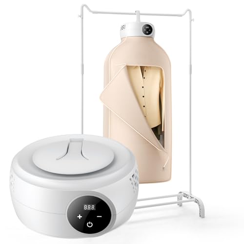 VEVOR tragbarer Wäschetrockner 600 W, Wäschespinne mit Trocknertasche, PTC-Heizung und LED-Anzeige, faltbarer Mini-Trockner mit 5-Stunden-Timer für Wohnungen, Wohnheime, Wohnmobile oder Hotels von VEVOR