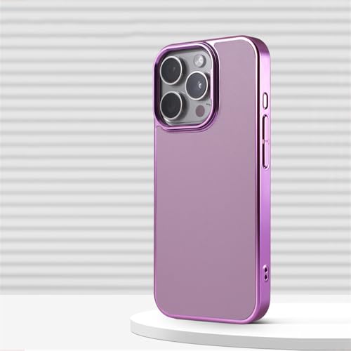 VFDHN Einfarbige PU-Lederhülle für iPhone 16Pro Max 15 14 Plus 13 ProMax Beschichtung mit weicher Kante, stoßfeste Stoßstangenabdeckung, DDSP Lila, für iPhone 14 VFDHN Einfarbige PU-Lederhülle für iPhone 16Pro Max 15 14 Plus 13 ProMax Beschichtung mit weicher Kante, stoßfeste Stoßstangenabdeckung, DDSP Lila, für iPhone 14 von VFDHN