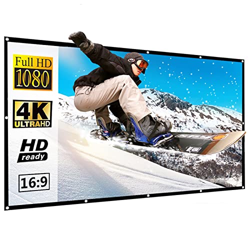 Tragbare Projektor-Leinwand, faltbarer und faltenfreier Outdoor-Filmleinwand, für Heimkino, Camping und Freizeitveranstaltungen () von VFDIOAIOFURRE