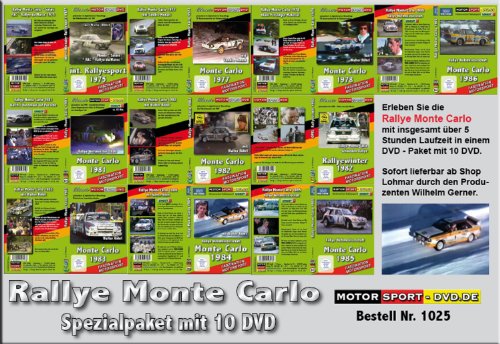 10 x DVD Rallye Monte Carlo Best.Nr.1025 mit Walter Röhrl von VFMC / WIGE