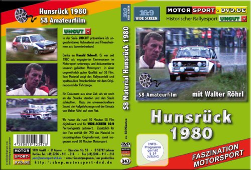 Hunsrück Rallye 1980 DVD 347mit Walter Röhrl von VFMC / WIGE