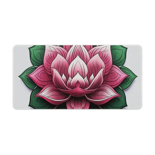 Großes Mauspad, erweitertes Gaming-Mauspad, rutschfeste Unterseite, wasserdichte Schreibtischunterlage mit genähten Kanten, Blumen-Mauspad, Tastaturmatte für Zuhause, Büro, 30,5 x 61 cm Großes Mauspad, erweitertes Gaming-Mauspad, rutschfeste Unterseite, wasserdichte Schreibtischunterlage mit genähten Kanten, Blumen-Mauspad, Tastaturmatte für Zuhause, Büro, 30,5 x 61 cm von VFMKT