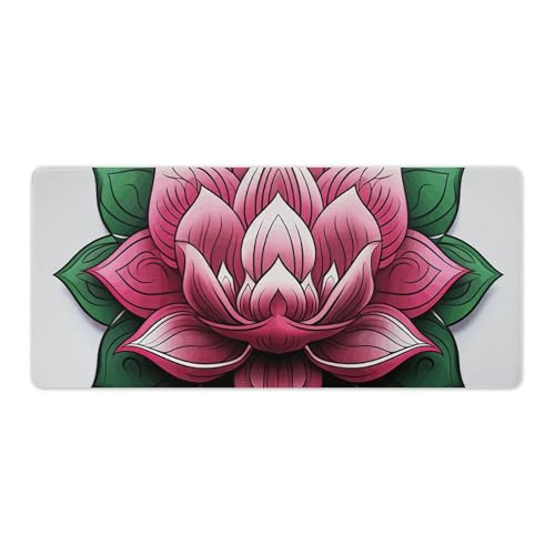 Großes Mauspad, erweitertes Gaming-Mauspad, rutschfeste Unterseite, wasserdichte Schreibtischunterlage mit genähten Kanten, Blumen-Mauspad, Tastaturmatte für Zuhause, Büro, 40,6 x 91,4 cm Großes Mauspad, erweitertes Gaming-Mauspad, rutschfeste Unterseite, wasserdichte Schreibtischunterlage mit genähten Kanten, Blumen-Mauspad, Tastaturmatte für Zuhause, Büro, 40,6 x 91,4 cm von VFMKT