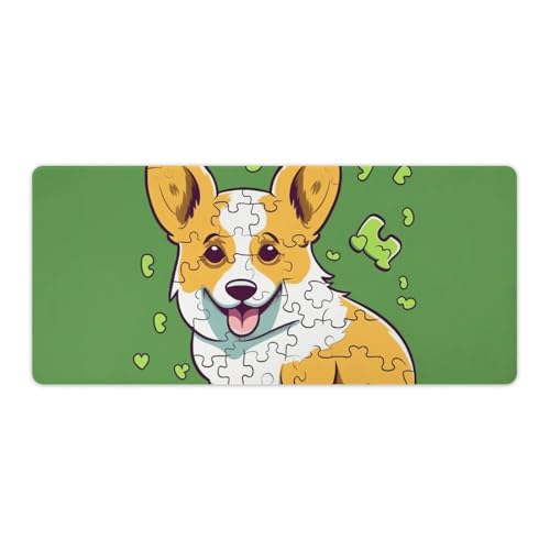 Großes Mauspad, erweitertes Gaming-Mauspad, rutschfeste Unterseite, wasserdichte Schreibtischunterlage mit genähten Kanten, Corgi-Puzzle-Mauspad, Tastaturmatte für Zuhause, Büro, 40,6 x 91,4 cm Großes Mauspad, erweitertes Gaming-Mauspad, rutschfeste Unterseite, wasserdichte Schreibtischunterlage mit genähten Kanten, Corgi-Puzzle-Mauspad, Tastaturmatte für Zuhause, Büro, 40,6 x 91,4 cm von VFMKT