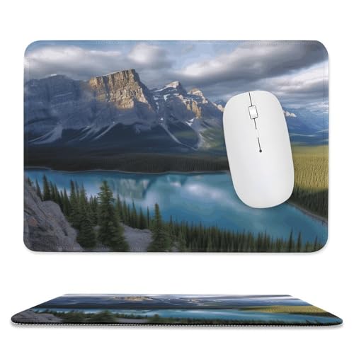 Mauspad, 20,1 x 23,9 cm, rutschfest, wasserdicht, Gaming-Mauspad für kabellose Maus, Computer, Laptop, Büro, Banff-Nationalpark Mauspad, 20,1 x 23,9 cm, rutschfest, wasserdicht, Gaming-Mauspad für kabellose Maus, Computer, Laptop, Büro, Banff-Nationalpark von VFMKT