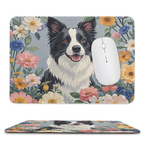 Mauspad, 20,1 x 23,9 cm, rutschfest, wasserdicht, Gaming-Mauspad für kabellose Maus, Computer, Laptop, Büro, Border Collie, Blumen Mauspad, 20,1 x 23,9 cm, rutschfest, wasserdicht, Gaming-Mauspad für kabellose Maus, Computer, Laptop, Büro, Border Collie, Blumen von VFMKT