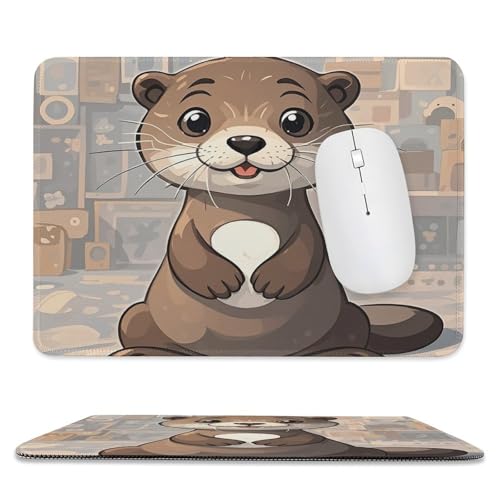 Mauspad, 20,1 x 23,9 cm, rutschfest, wasserdicht, Gaming-Mauspad für kabellose Maus, Computer, Laptop, Büro, Cartoon, niedlicher Otter Mauspad, 20,1 x 23,9 cm, rutschfest, wasserdicht, Gaming-Mauspad für kabellose Maus, Computer, Laptop, Büro, Cartoon, niedlicher Otter von VFMKT