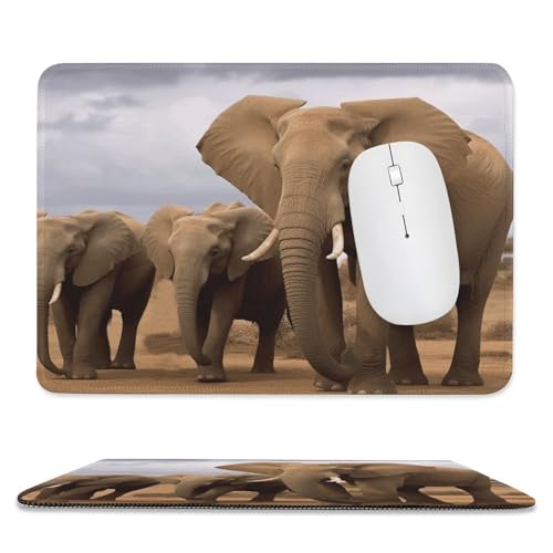 Mauspad, 20,1 x 23,9 cm, rutschfest, wasserdicht, Gaming-Mauspad für kabellose Maus, Computer, Laptop, Büro, Elefantenfamilie Mauspad, 20,1 x 23,9 cm, rutschfest, wasserdicht, Gaming-Mauspad für kabellose Maus, Computer, Laptop, Büro, Elefantenfamilie von VFMKT