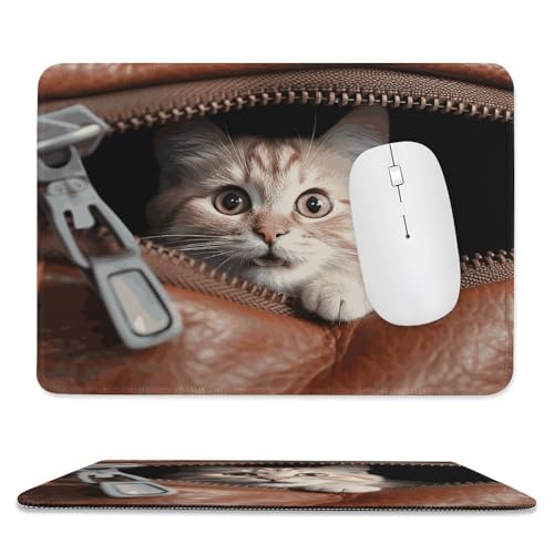 Mauspad, 20,1 x 23,9 cm, rutschfest, wasserdicht, Gaming-Mauspad für kabellose Maus, Computer, Laptop, Büro, Katze schaut heraus Mauspad, 20,1 x 23,9 cm, rutschfest, wasserdicht, Gaming-Mauspad für kabellose Maus, Computer, Laptop, Büro, Katze schaut heraus von VFMKT
