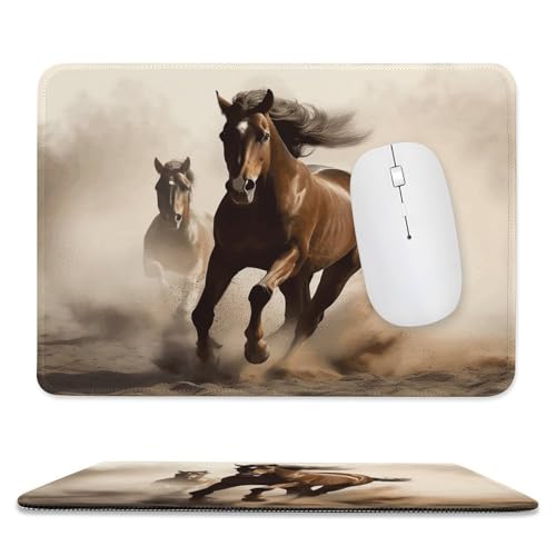 Mauspad, 20,1 x 23,9 cm, rutschfest, wasserdicht, Gaming-Mauspad für kabellose Maus, Computer, Laptop, Büro, Tiere, Pferdelaufen Mauspad, 20,1 x 23,9 cm, rutschfest, wasserdicht, Gaming-Mauspad für kabellose Maus, Computer, Laptop, Büro, Tiere, Pferdelaufen von VFMKT