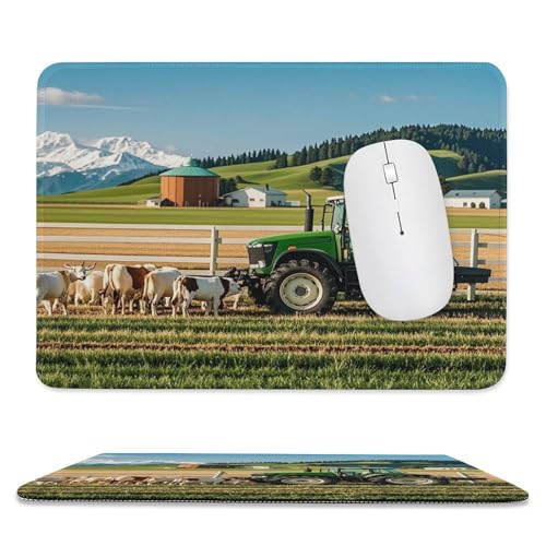 Mauspad, 20,1 x 23,9 cm, rutschfest, wasserdicht, Gaming-Mauspad für kabellose Maus, Computer, Laptop, Büro, Traktor, Milchfarm Mauspad, 20,1 x 23,9 cm, rutschfest, wasserdicht, Gaming-Mauspad für kabellose Maus, Computer, Laptop, Büro, Traktor, Milchfarm von VFMKT