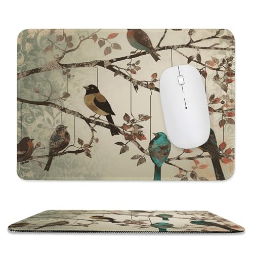 Mauspad, 20,1 x 23,9 cm, rutschfest, wasserdicht, Gaming-Mauspad für kabellose Maus, Computer, Laptop, Bürovögel auf Ästen Mauspad, 20,1 x 23,9 cm, rutschfest, wasserdicht, Gaming-Mauspad für kabellose Maus, Computer, Laptop, Bürovögel auf Ästen von VFMKT