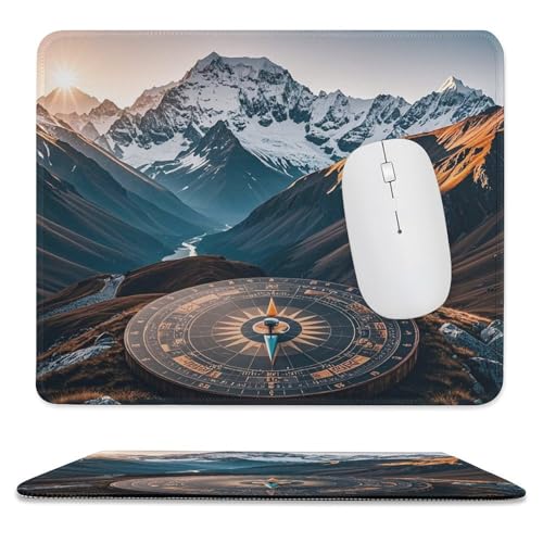 Mauspad, 24,9 x 30 cm, rutschfest, wasserdicht, Gaming-Mauspad für kabellose Maus, Computer, Laptop, Büro, Bergkompass Mauspad, 24,9 x 30 cm, rutschfest, wasserdicht, Gaming-Mauspad für kabellose Maus, Computer, Laptop, Büro, Bergkompass von VFMKT