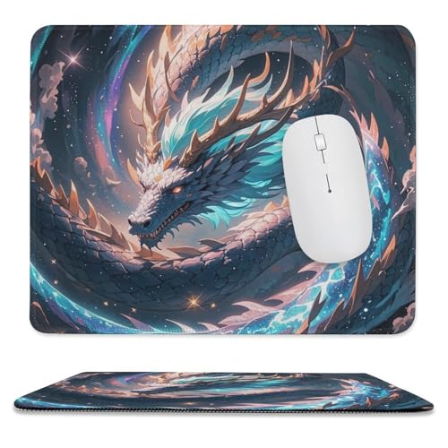 Mauspad, 24,9 x 30 cm, rutschfest, wasserdicht, Gaming-Mauspad für kabellose Maus, Computer, Laptop, Büro, Der Drache steigt Mauspad, 24,9 x 30 cm, rutschfest, wasserdicht, Gaming-Mauspad für kabellose Maus, Computer, Laptop, Büro, Der Drache steigt von VFMKT