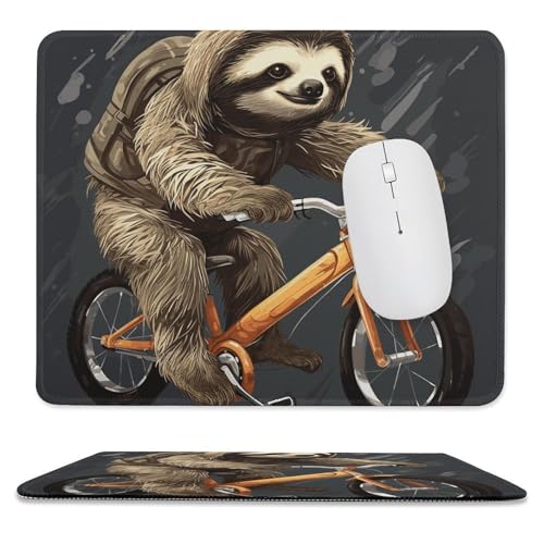 Mauspad, 24,9 x 30 cm, rutschfest, wasserdicht, Gaming-Mauspad für kabellose Maus, Computer, Laptop, Büro, Radfahren, Faultier Mauspad, 24,9 x 30 cm, rutschfest, wasserdicht, Gaming-Mauspad für kabellose Maus, Computer, Laptop, Büro, Radfahren, Faultier von VFMKT