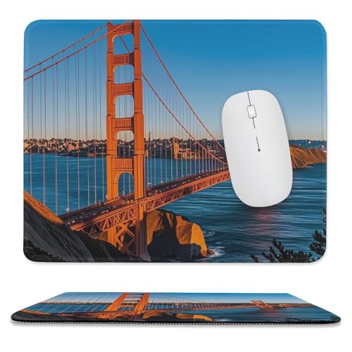 Mauspad, 24,9 x 30 cm, rutschfest, wasserdicht, Gaming-Mauspad für kabellose Maus, Computer, Laptop, Büro, San Francisco Bay Bridge Mauspad, 24,9 x 30 cm, rutschfest, wasserdicht, Gaming-Mauspad für kabellose Maus, Computer, Laptop, Büro, San Francisco Bay Bridge von VFMKT