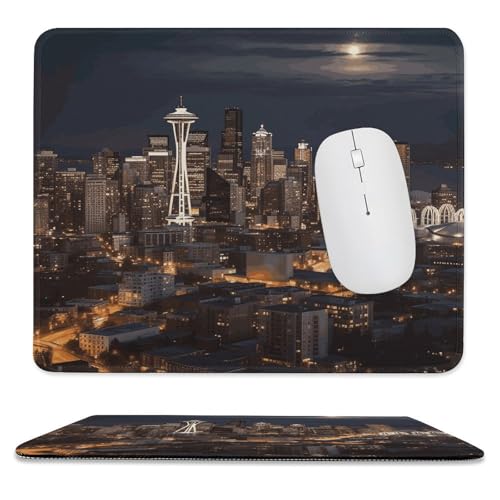 Mauspad, 24,9 x 30 cm, rutschfest, wasserdicht, Gaming-Mauspad für kabellose Maus, Computer, Laptop, Büro, Stadt, Seattle Mauspad, 24,9 x 30 cm, rutschfest, wasserdicht, Gaming-Mauspad für kabellose Maus, Computer, Laptop, Büro, Stadt, Seattle von VFMKT