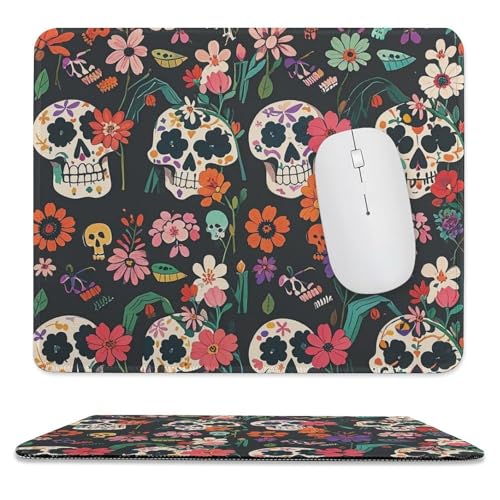Mauspad, 24,9 x 30 cm, rutschfest, wasserdicht, Gaming-Mauspad für kabellose Maus, Computer, Laptop, Büro, Tag der Toten, florales Totenkopf-Muster Mauspad, 24,9 x 30 cm, rutschfest, wasserdicht, Gaming-Mauspad für kabellose Maus, Computer, Laptop, Büro, Tag der Toten, florales Totenkopf-Muster von VFMKT