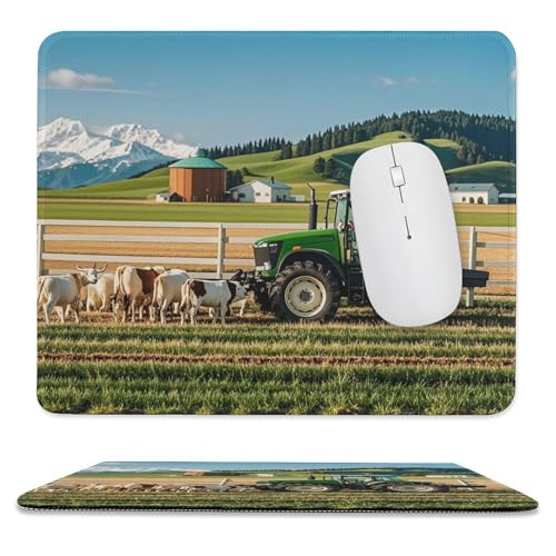 Mauspad, 24,9 x 30 cm, rutschfest, wasserdicht, Gaming-Mauspad für kabellose Maus, Computer, Laptop, Büro, Traktor, Milchfarm Mauspad, 24,9 x 30 cm, rutschfest, wasserdicht, Gaming-Mauspad für kabellose Maus, Computer, Laptop, Büro, Traktor, Milchfarm von VFMKT