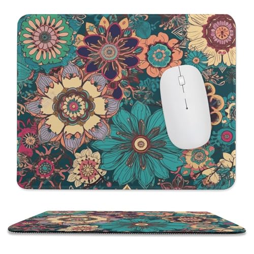 Mauspad, 24,9 x 30 cm, rutschfest, wasserdicht, Gaming-Mauspad für kabellose Maus, Computer, Laptop, Büro, böhmische Blume Mauspad, 24,9 x 30 cm, rutschfest, wasserdicht, Gaming-Mauspad für kabellose Maus, Computer, Laptop, Büro, böhmische Blume von VFMKT