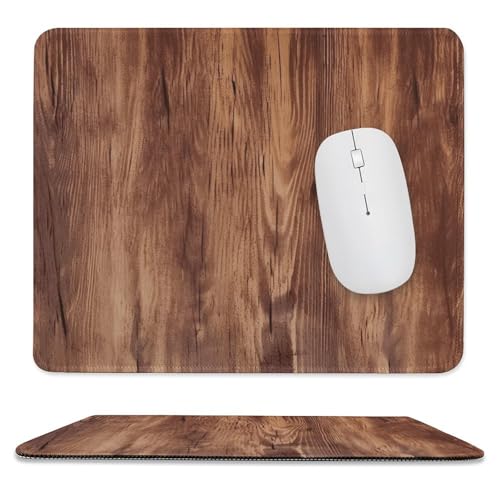 Mauspad, 24,9 x 30 cm, rutschfest, wasserdicht, Gaming-Mauspad für kabellose Maus, Computer, Laptop, Büro, braune Holzmaserung Mauspad, 24,9 x 30 cm, rutschfest, wasserdicht, Gaming-Mauspad für kabellose Maus, Computer, Laptop, Büro, braune Holzmaserung von VFMKT