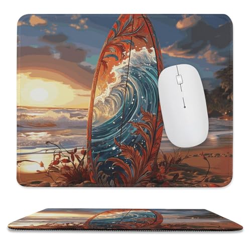 Mauspad, 24,9 x 30 cm, rutschfest, wasserdicht, Gaming-Mauspad für kabellose Maus, Computer, Laptop, Büro, buntes Surfbrett von VFMKT