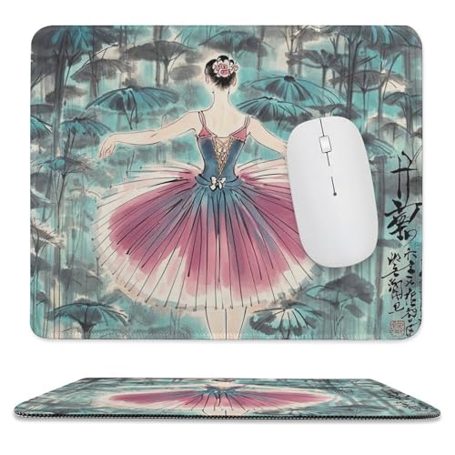 Mauspad, 24,9 x 30 cm, rutschfest, wasserdicht, Gaming-Mauspad für kabellose Maus, Computer, Laptop, Büro, klassisches Ballett, elegante Ballerina Mauspad, 24,9 x 30 cm, rutschfest, wasserdicht, Gaming-Mauspad für kabellose Maus, Computer, Laptop, Büro, klassisches Ballett, elegante Ballerina von VFMKT