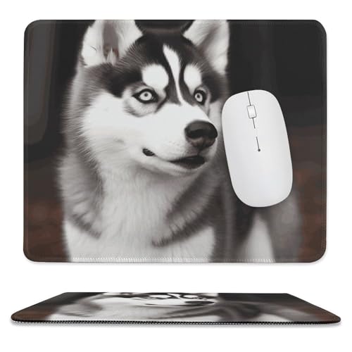 Mauspad, 24,9 x 30 cm, rutschfest, wasserdicht, Gaming-Mauspad für kabellose Maus, Computer, Laptop, Büro, niedlicher Husky-Hund Mauspad, 24,9 x 30 cm, rutschfest, wasserdicht, Gaming-Mauspad für kabellose Maus, Computer, Laptop, Büro, niedlicher Husky-Hund von VFMKT
