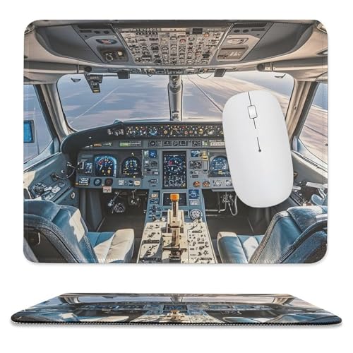 Mauspad, 24,9 x 30 cm, rutschfest, wasserdicht, Gaming-Mauspad für kabellose Maus, Computer, Laptop, Büroflugzeug, Cockpit von VFMKT