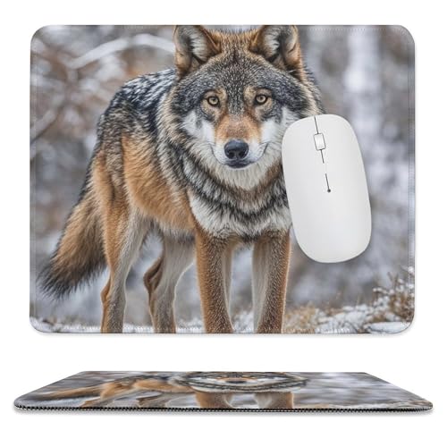Mauspad, 24,9 x 30 cm, rutschfest, wasserdicht, Gaming-Mauspad für kabellose Maus, Computer, Laptop, Bürowolf von VFMKT