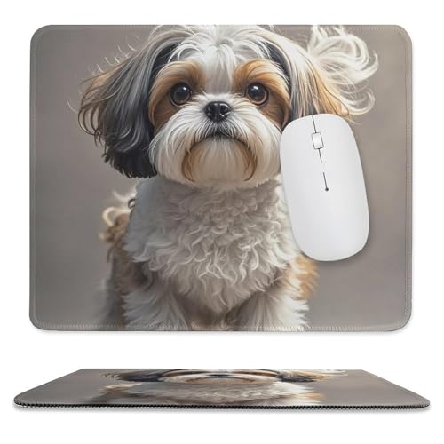 Mousepad 24,9 x 30 cm, rutschfestes, wasserdichtes Gaming-Mauspad für kabellose Maus, Computer, Laptop, Büro, Shih Tzu Hund von VFMKT